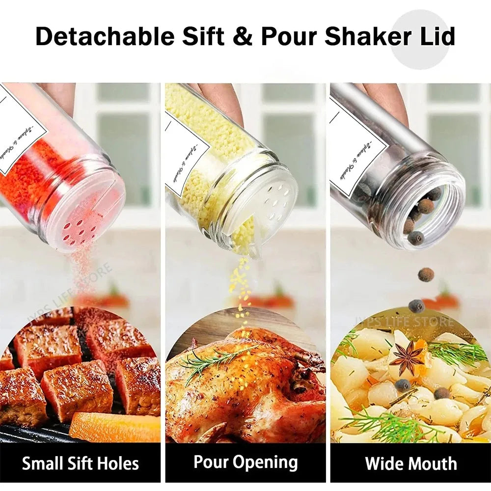 Bamboo Spice Jar Container Set