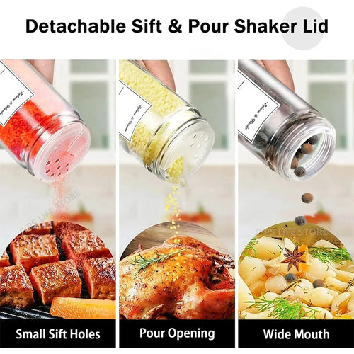 Bamboo Spice Jar Container Set